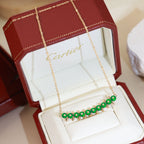 [Solara jewelry]New Colored Stone Bar Charm Necklace image 4