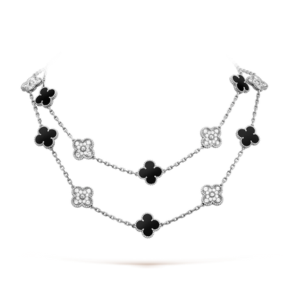 [Solara Jewelry ]KLEE 20 MOTIVE ONYX DIAMANT SILBER