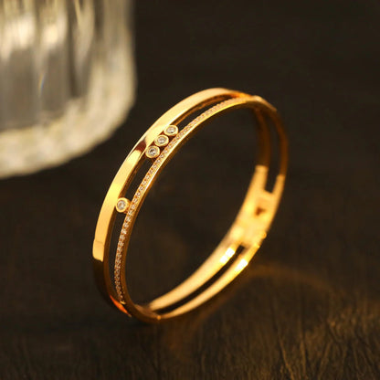 [Solara Jewelry]Move Romane Diamond Bangle Bracelet