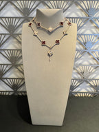 [Solara Jewelry ]CLOVER 20 MOTIFS LASER CARNELIAN NECKLACE