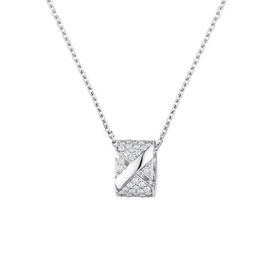 [Solara Jewelry ]LIENS EVIDENCE DIAMANT BESETZTE HALSKETTE