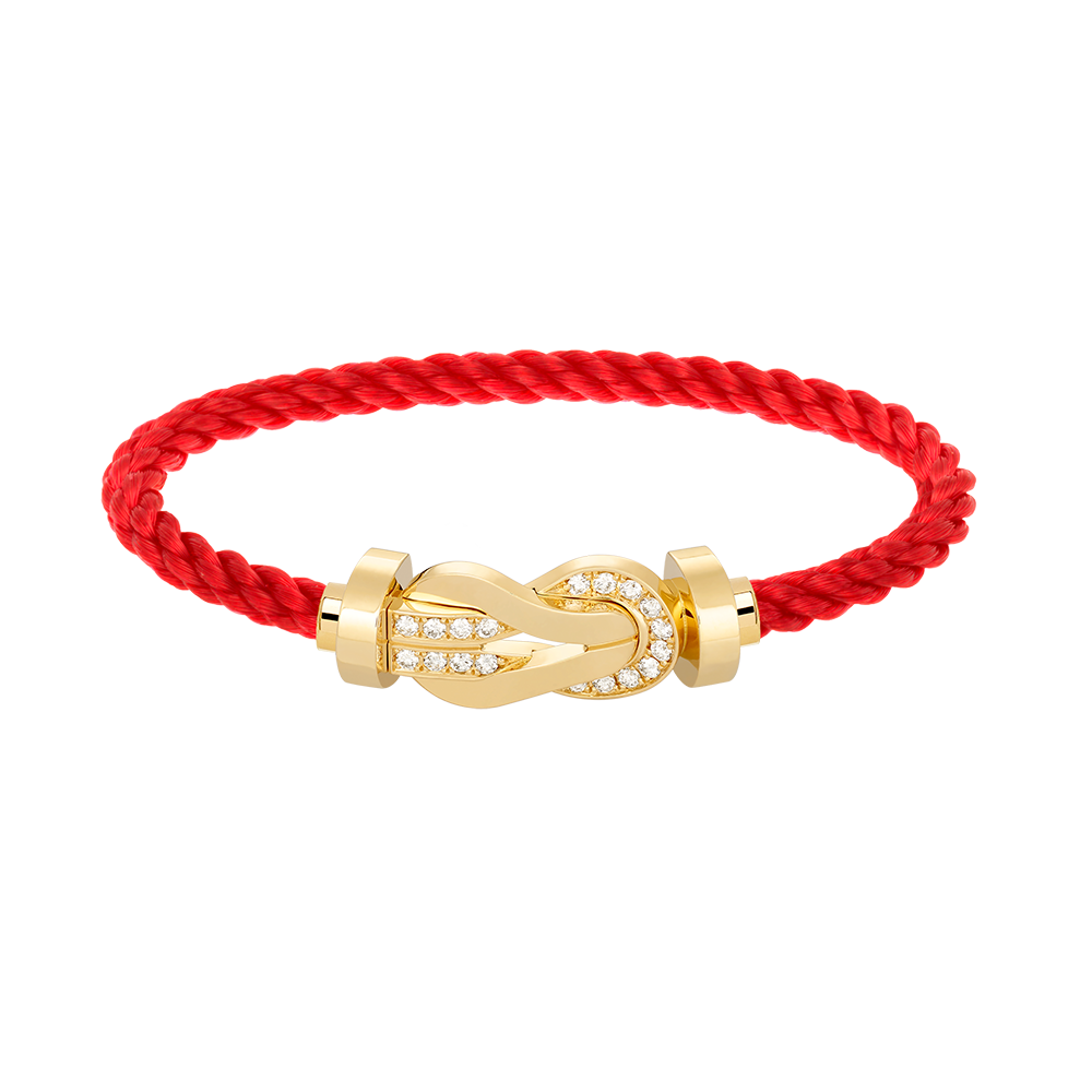 [Solara Jewelry ]CHANCE LARGE 8 FIGURE BUCKLE HALF DIAMOND BRACELET GOLD