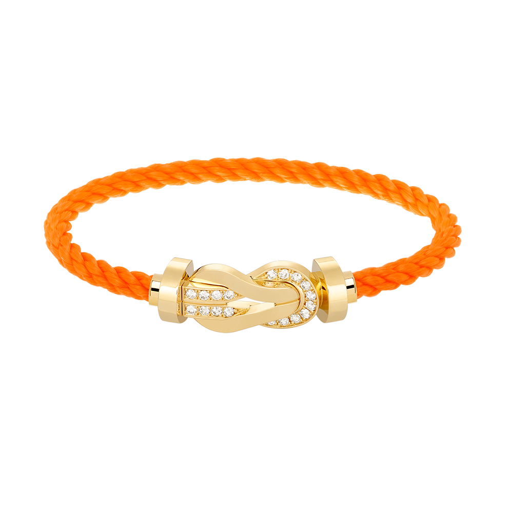 [Solara Jewelry ]CHANCE LARGE 8 FIGURE BUCKLE HALF DIAMOND BRACELET GOLD