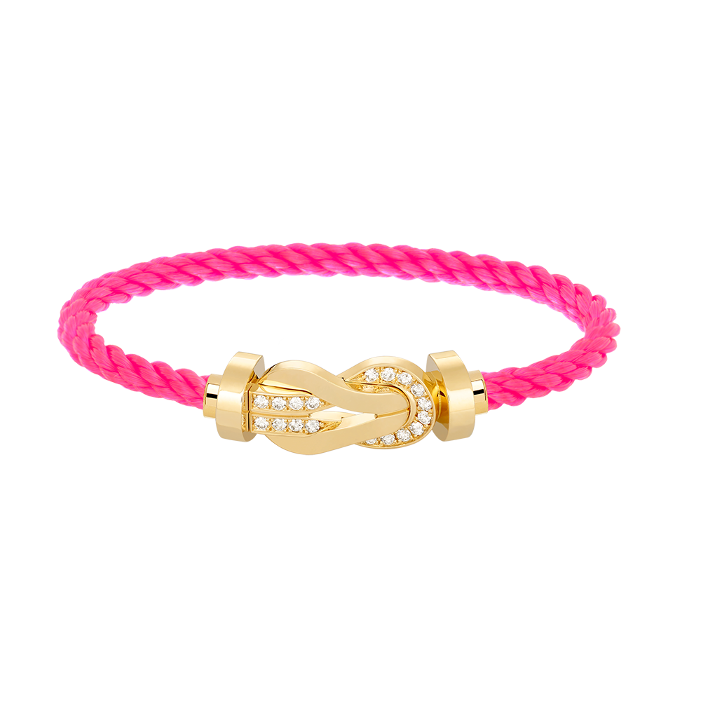 [Solara Jewelry ]CHANCE LARGE 8 FIGURE BUCKLE HALF DIAMOND BRACELET GOLD