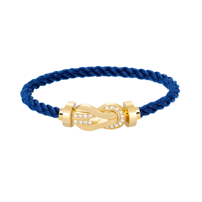 [Solara Jewelry ]CHANCE LARGE 8 FIGURE BUCKLE HALF DIAMOND BRACELET GOLD