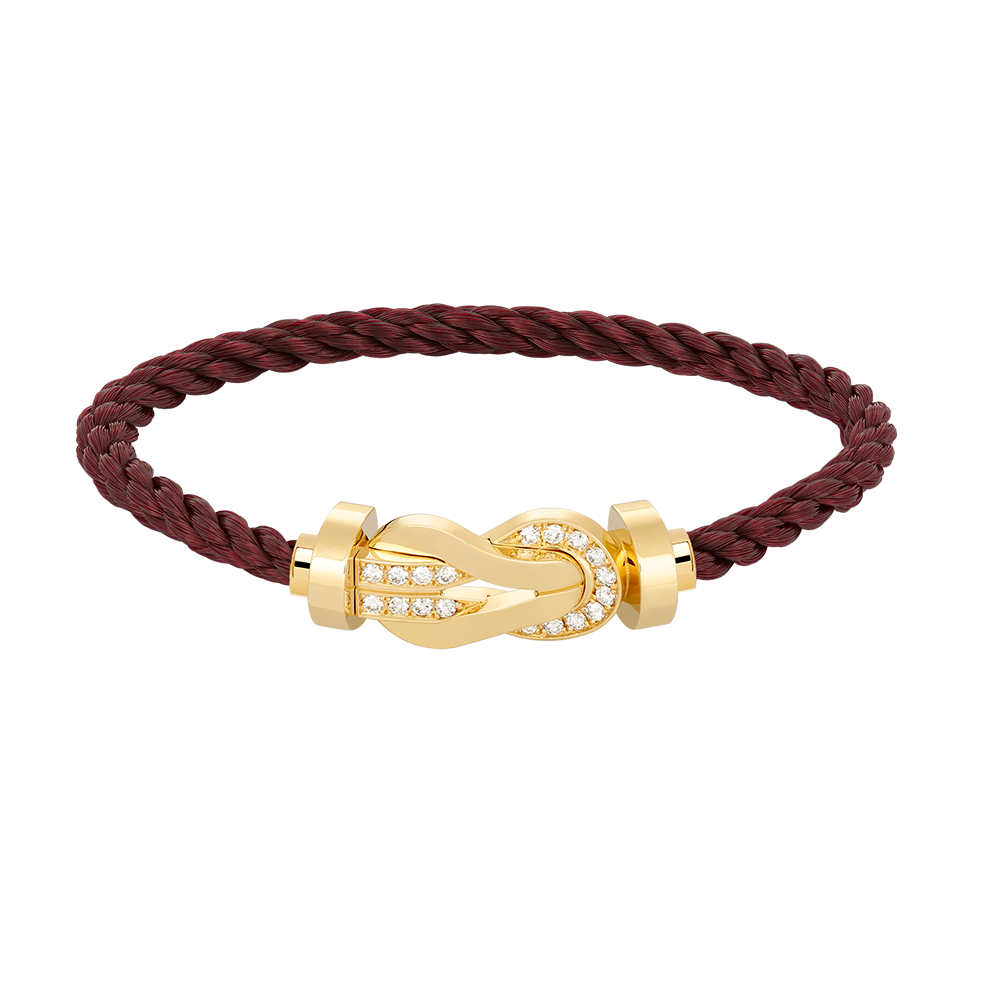 [Solara Jewelry ]CHANCE LARGE 8 FIGURE BUCKLE HALF DIAMOND BRACELET GOLD