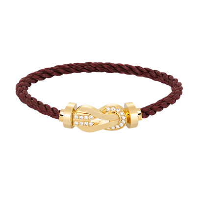 [Solara Jewelry ]CHANCE LARGE 8 FIGURE BUCKLE HALF DIAMOND BRACELET GOLD
