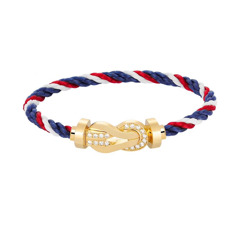 [Solara Jewelry ]CHANCE LARGE 8 FIGURE BUCKLE HALF DIAMOND BRACELET GOLD
