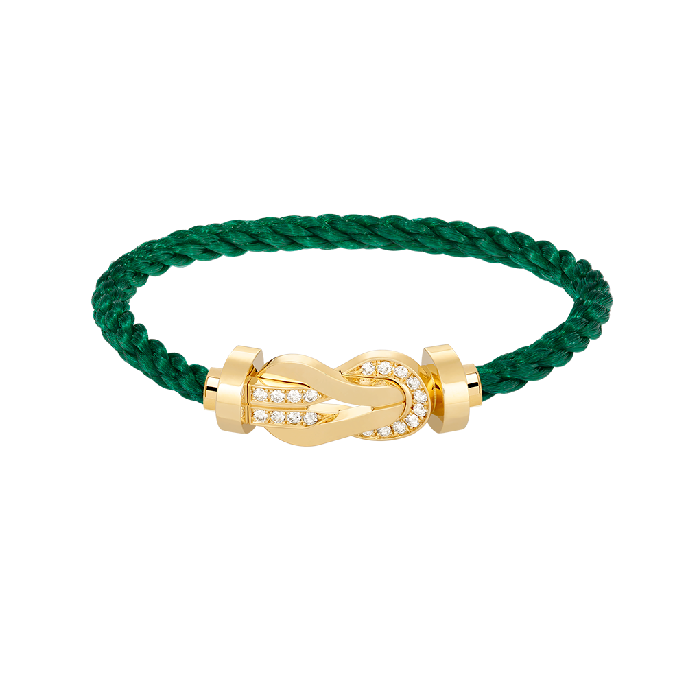 [Solara Jewelry ]CHANCE LARGE 8 FIGURE BUCKLE HALF DIAMOND BRACELET GOLD