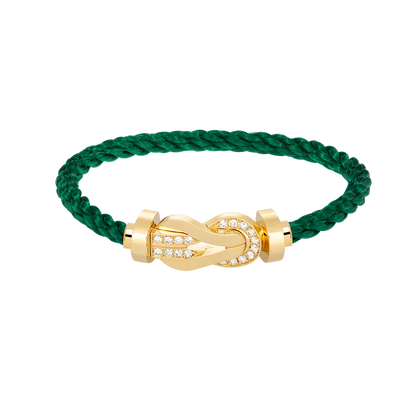 [Solara Jewelry ]CHANCE LARGE 8 FIGURE BUCKLE HALF DIAMOND BRACELET GOLD