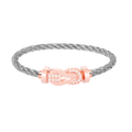 [Solara Jewelry ]CHANCE LARGE 8 FIGURE BUCKLE HALF DIAMOND BRACELET ROSE GOLD