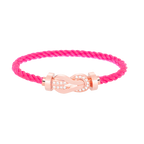 [Solara Jewelry ]CHANCE LARGE 8 FIGURE BUCKLE HALF DIAMOND BRACELET ROSE GOLD