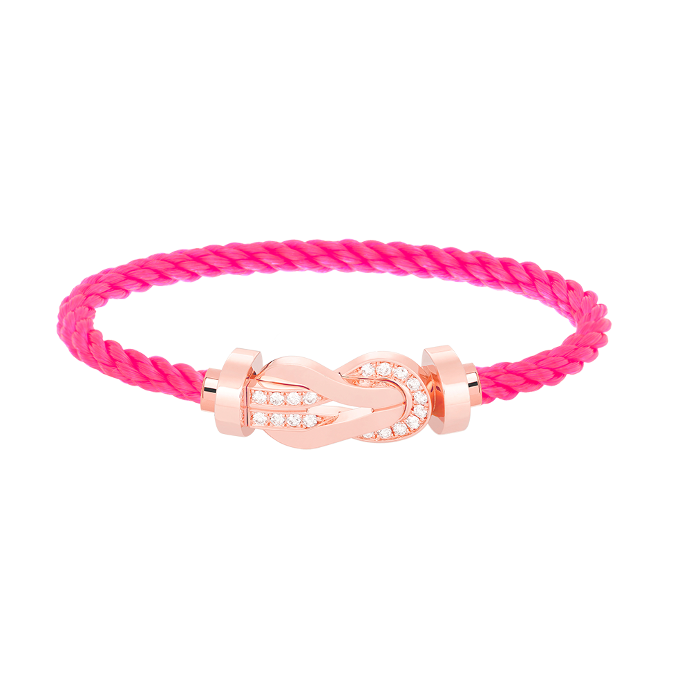 [Solara Jewelry ]CHANCE LARGE 8 FIGURE BUCKLE HALF DIAMOND BRACELET ROSE GOLD