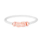 [Solara Jewelry ]CHANCE LARGE 8 FIGURE BUCKLE HALF DIAMOND BRACELET ROSE GOLD