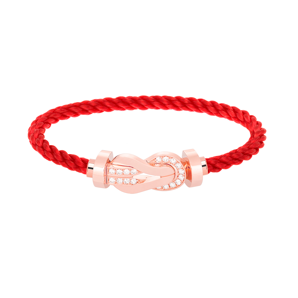 [Solara Jewelry ]CHANCE LARGE 8 FIGURE BUCKLE HALF DIAMOND BRACELET ROSE GOLD