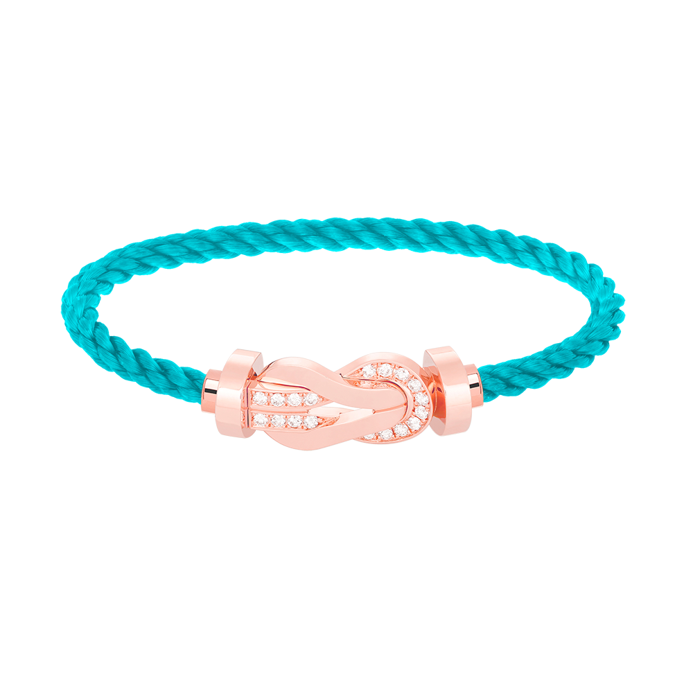 [Solara Jewelry ]CHANCE LARGE 8 FIGURE BUCKLE HALF DIAMOND BRACELET ROSE GOLD