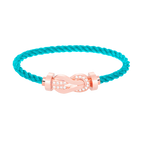 [Solara Jewelry ]CHANCE LARGE 8 FIGURE BUCKLE HALF DIAMOND BRACELET ROSE GOLD