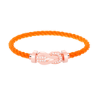 [Solara Jewelry ]CHANCE LARGE 8 FIGURE BUCKLE HALF DIAMOND BRACELET ROSE GOLD
