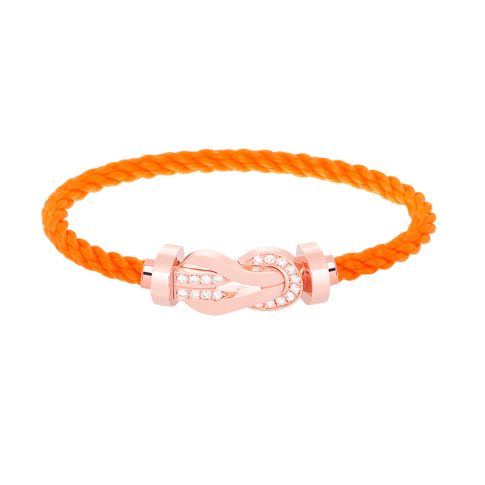 [Solara Jewelry ]CHANCE LARGE 8 FIGURE BUCKLE HALF DIAMOND BRACELET ROSE GOLD