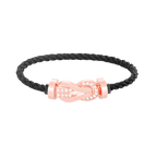 [Solara Jewelry ]CHANCE LARGE 8 FIGURE BUCKLE HALF DIAMOND BRACELET ROSE GOLD