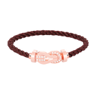 [Solara Jewelry ]CHANCE LARGE 8 FIGURE BUCKLE HALF DIAMOND BRACELET ROSE GOLD