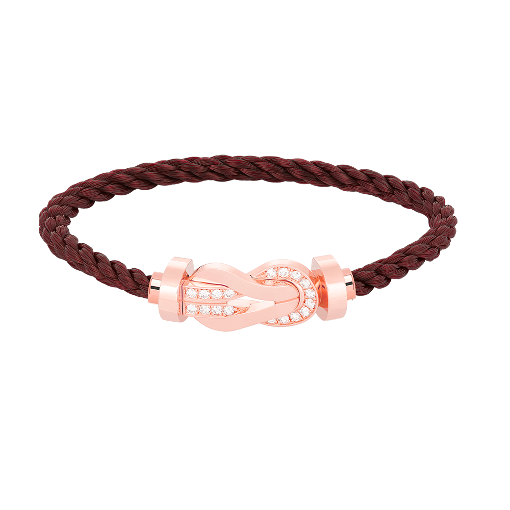 [Solara Jewelry ]CHANCE LARGE 8 FIGURE BUCKLE HALF DIAMOND BRACELET ROSE GOLD