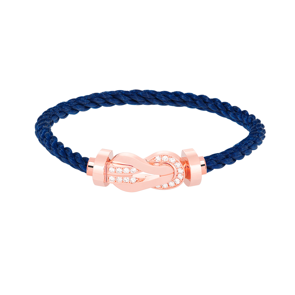 [Solara Jewelry ]CHANCE LARGE 8 FIGURE BUCKLE HALF DIAMOND BRACELET ROSE GOLD