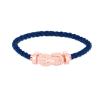[Solara Jewelry ]CHANCE LARGE 8 FIGURE BUCKLE HALF DIAMOND BRACELET ROSE GOLD