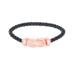 [Solara Jewelry ]CHANCE LARGE 8 FIGURE BUCKLE HALF DIAMOND BRACELET ROSE GOLD