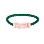 [Solara Jewelry ]CHANCE LARGE 8 FIGURE BUCKLE HALF DIAMOND BRACELET ROSE GOLD