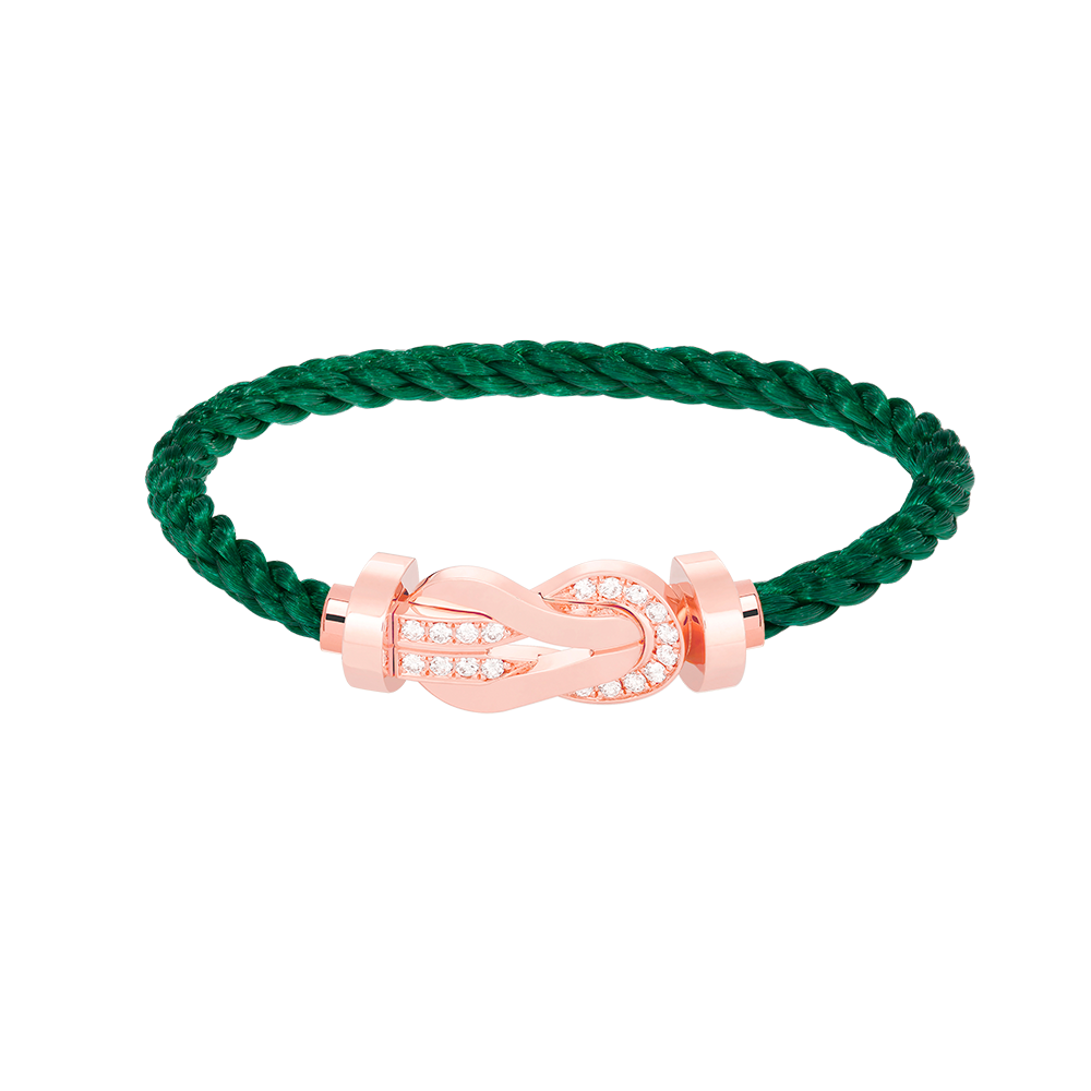 [Solara Jewelry ]CHANCE LARGE 8 FIGURE BUCKLE HALF DIAMOND BRACELET ROSE GOLD