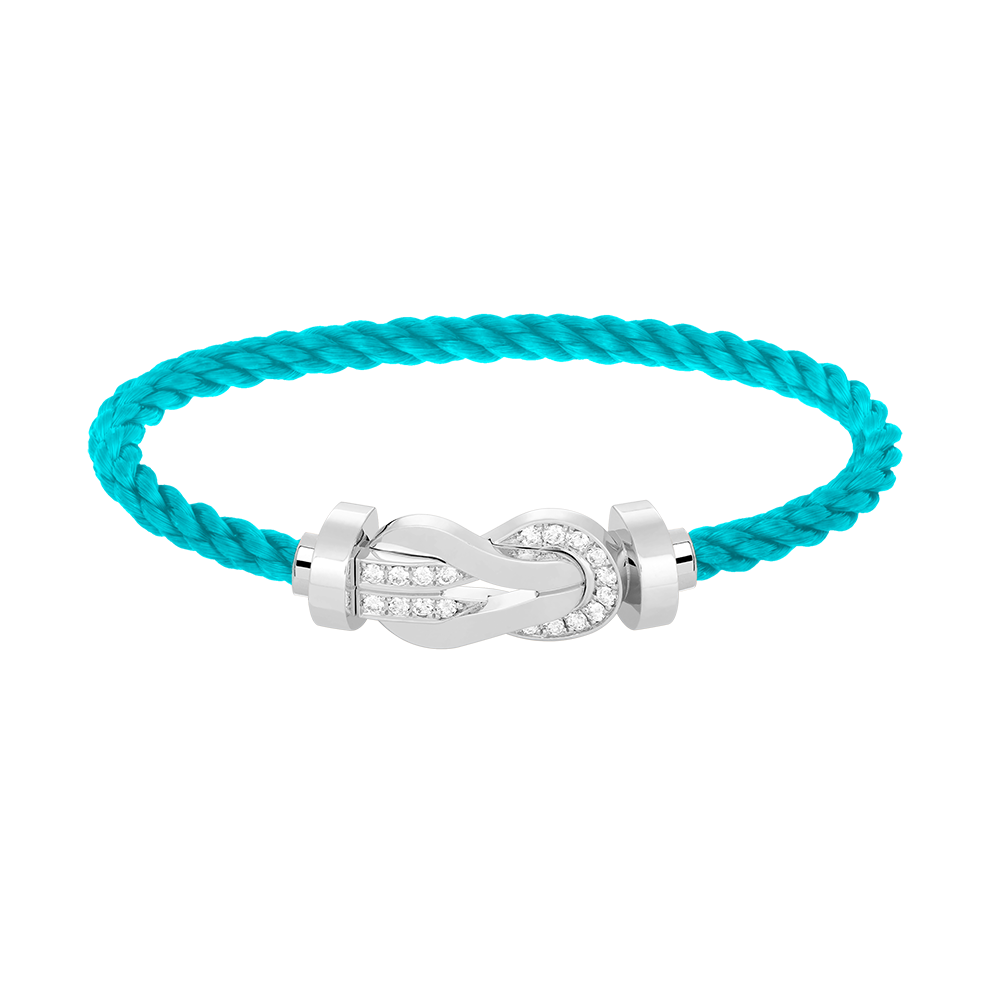 [Solara Jewelry ]CHANCE LARGE 8-FIGURE SCHNALLE HALB DIAMANTARMREIF SILBER