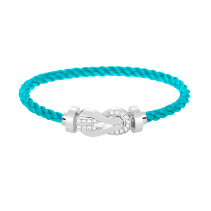 [Solara Jewelry ]CHANCE LARGE 8-FIGURE SCHNALLE HALB DIAMANTARMREIF SILBER