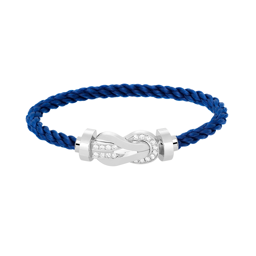 [Solara Jewelry ]CHANCE LARGE 8-FIGURE SCHNALLE HALB DIAMANTARMREIF SILBER