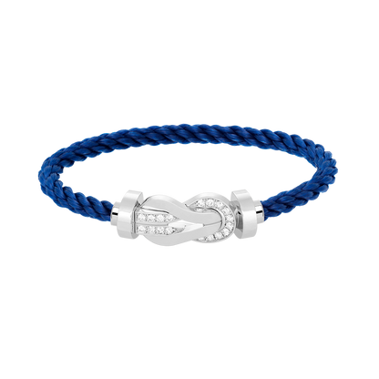 [Solara Jewelry ]CHANCE LARGE 8-FIGURE SCHNALLE HALB DIAMANTARMREIF SILBER
