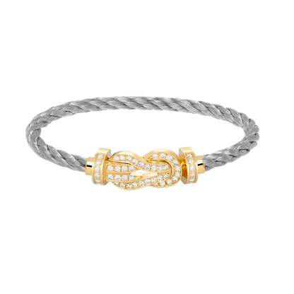 [Solara Jewelry ]CHANCE GROSSE 8-FIGUREN-SCHNALLE VOLLDIAMANTEN-ARMREIF GOLD