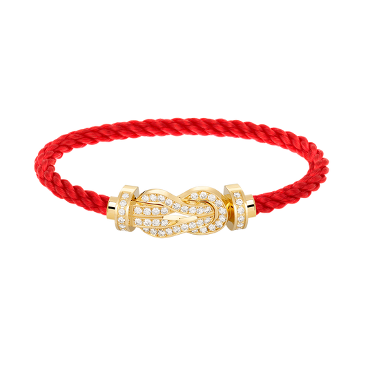 [Solara Jewelry ]CHANCE LARGE 8 FIGURE BUCKLE FULLDIAMOND BRACELET GOLD