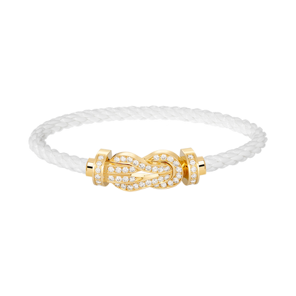 [Solara Jewelry ]CHANCE GROSSE 8-FIGUREN-SCHNALLE VOLLDIAMANTEN-ARMREIF GOLD