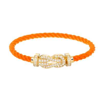 [Solara Jewelry ]CHANCE GROSSE 8-FIGUREN-SCHNALLE VOLLDIAMANTEN-ARMREIF GOLD