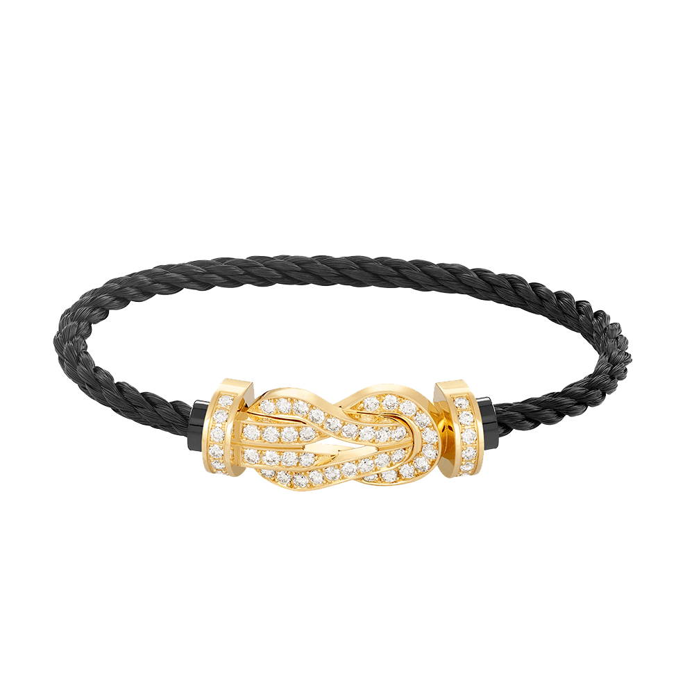 [Solara Jewelry ]CHANCE GROSSE 8-FIGUREN-SCHNALLE VOLLDIAMANTEN-ARMREIF GOLD