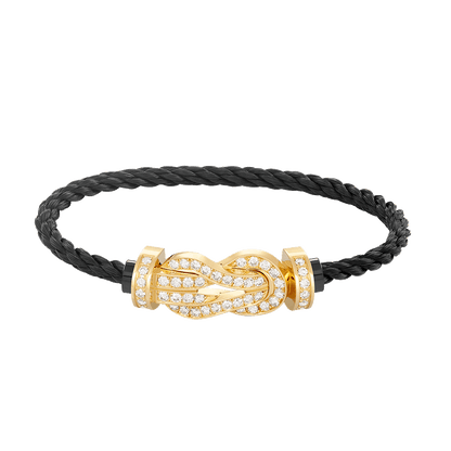 [Solara Jewelry ]CHANCE GROSSE 8-FIGUREN-SCHNALLE VOLLDIAMANTEN-ARMREIF GOLD