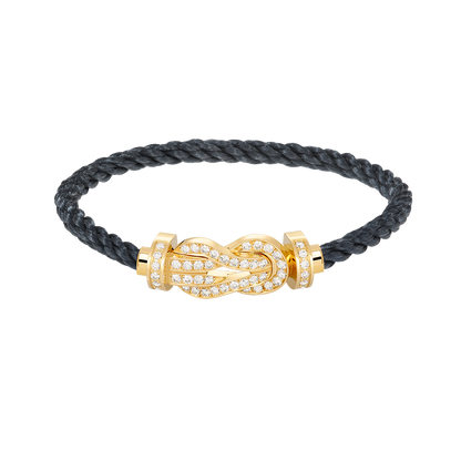 [Solara Jewelry ]CHANCE GROSSE 8-FIGUREN-SCHNALLE VOLLDIAMANTEN-ARMREIF GOLD
