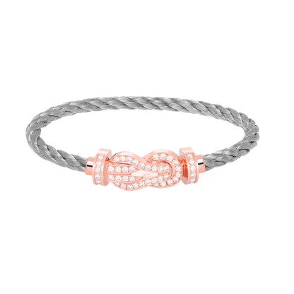 [Solara Jewelry ]CHANCE LARGE 8 FIGURE SCHNALLE VOLLES DIAMANTARMBAND ROSÉGOLD