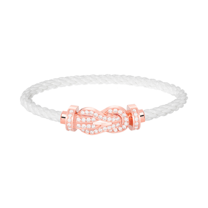 [Solara Jewelry ]CHANCE LARGE 8 FIGURE SCHNALLE VOLLES DIAMANTARMBAND ROSÉGOLD