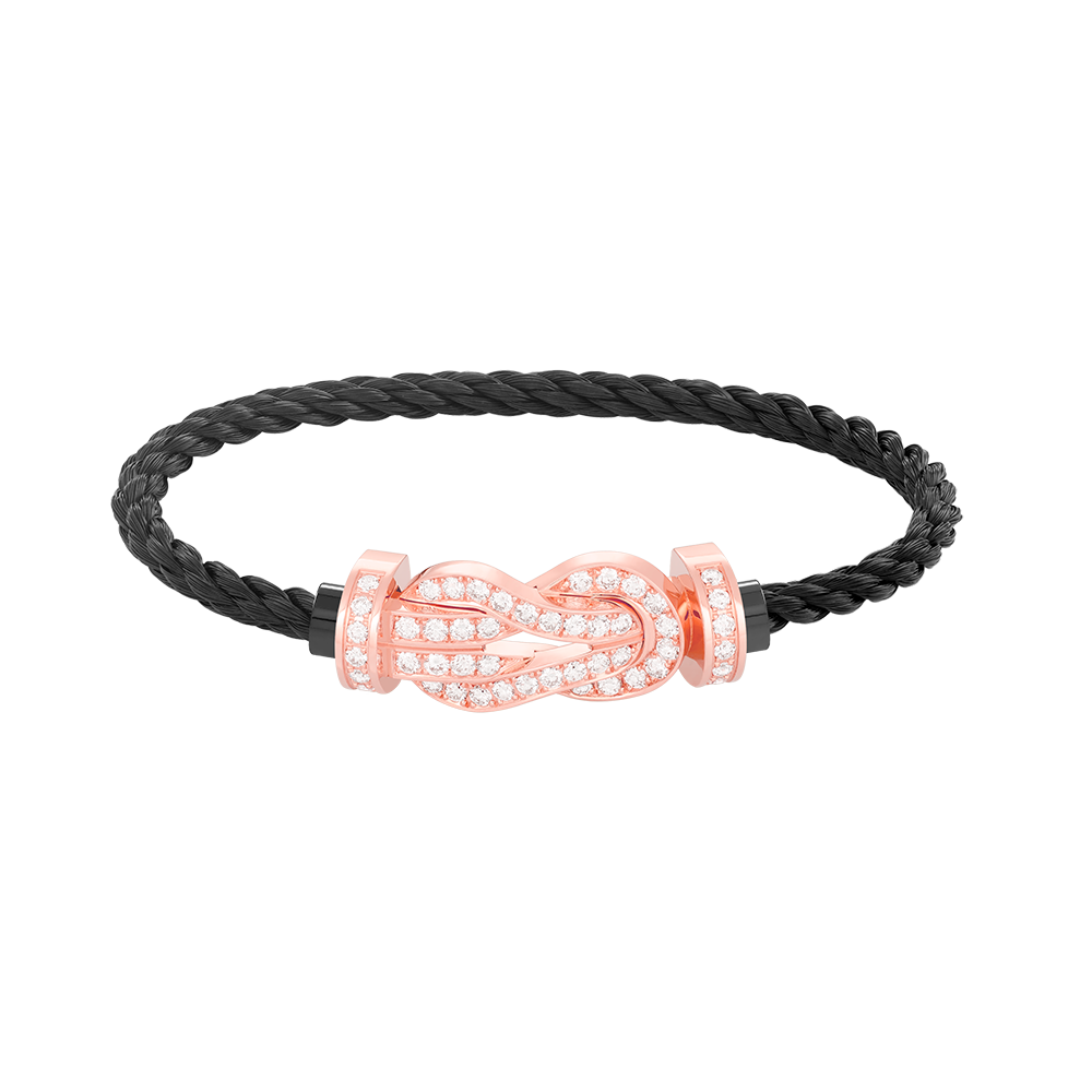 [Solara Jewelry ]CHANCE LARGE 8 FIGURE SCHNALLE VOLLES DIAMANTARMBAND ROSÉGOLD