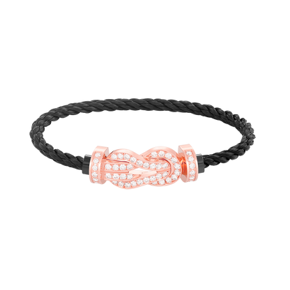 [Solara Jewelry ]CHANCE LARGE 8 FIGURE SCHNALLE VOLLES DIAMANTARMBAND ROSÉGOLD