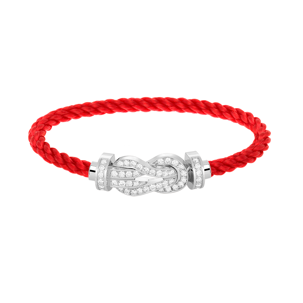 [Solara Jewelry ]CHANCE LARGE 8 FIGURE BUCKLE FULL DIAMOND BRACELET SILBER