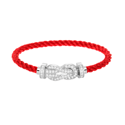 [Solara Jewelry ]CHANCE LARGE 8 FIGURE BUCKLE FULL DIAMOND BRACELET SILBER