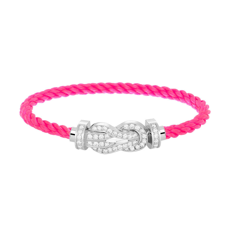 [Solara Jewelry ]CHANCE LARGE 8 FIGURE BUCKLE FULL DIAMOND BRACELET SILBER