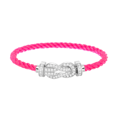 [Solara Jewelry ]CHANCE LARGE 8 FIGURE BUCKLE FULL DIAMOND BRACELET SILBER